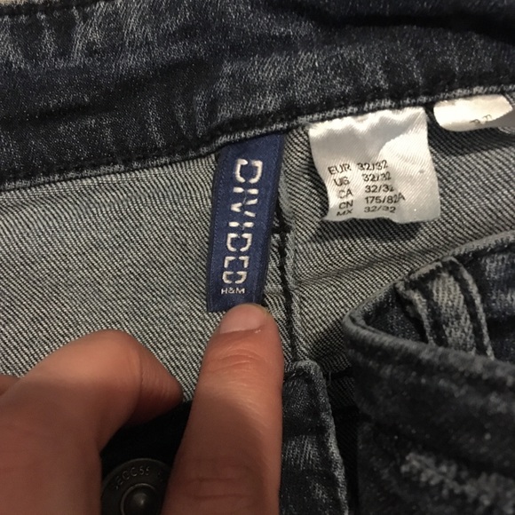 H&M dark denim ribbed jeans - Picture 3 of 4